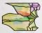 BFC1478 Tiffany Stained Glass Peony Window