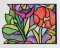BFC1478 Tiffany Stained Glass Peony Window