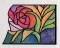 BFC1478 Tiffany Stained Glass Peony Window