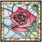 BFC1481 Stained Glass Floral Squares
