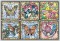 BFC1494 Stained Glass Squares Birds and Butterflies