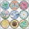 BFC1498 Stained Glass Circles-Summer's End