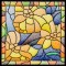 BFC1508 Stained Glass Floral Squares III