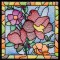 BFC1508 Stained Glass Floral Squares III