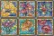 BFC1508 Stained Glass Floral Squares III