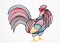 BFC1533 Colorful Abstract Roosters