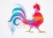 BFC1533 Colorful Abstract Roosters