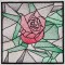 BFC1537 Stained Glass Squares-Roses