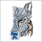 BFC1541 Large Tribal Wolf