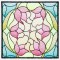 BFC1572 Stained Glass Quilt Squares-Spring