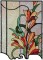 BFC1577 Stained Glass Floral Triptych