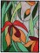 BFC1577 Stained Glass Floral Triptych