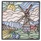 BFC1611 Stained Glass Quilt Squares- Landscapes