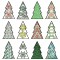 BFC1618 Patchwork Christmas Trees