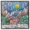 BFC1632 Stained Glass Quilt Squares- Winter