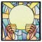 BFC1676 Stained Glass Quilt Squares- Peace