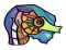 BFC1685 Ching Chou's Stained Glass Seahorse