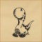 BFC1693 Sketchy Pals - Blackwork  Version - Dino