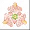 BFC1709 Art Nouveau Floral Quilt Blocks - 12