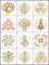 BFC1709 Art Nouveau Floral Quilt Blocks