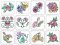 BFC1742 Stained Glass Floral Blocks