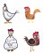 BFC1744 Roosters- The Lighter Side- Fun Set