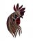 BFC1745 Four Tribal Rooster Portraits