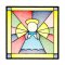 BFC1764 QIH- Stained Glass Quilt Squares- Christmas