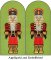 BFC1767  Large Black And Red Nutcracker