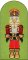BFC1767  Large Black And Red Nutcracker