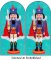 BFC1774 Split Blue And Red Nutcracker
