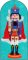 BFC1774 Split Blue And Red Nutcracker