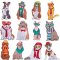 BFC1782 Hipster Pets - Dogs and Cats