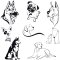 BFC1838 Blackwork Dogs