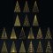 BFC1878 Golden Christmas Trees