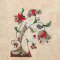 BFC1898 Jacobean in Red and Black