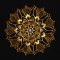 BFC1914 Circular Golden Mandala Quilt Blocks