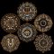 BFC1915 Steampunk Mandala Quilt Blocks