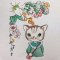 BFC1932 Baby Animals with Flowers