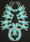BFC0204 Lace Bowl & Doily Squash Blossom Necklace