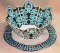 BFC0204 Lace Bowl & Doily Squash Blossom Necklace