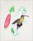BFC2089 Vintage Hummingbirds with Flowers