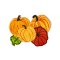 BFC2108 Freestanding Pumpkins, Apples and Mushrooms