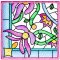 BFC2136  Pretty Colored Florals