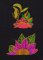 BFC2143 Brightly Embellished Cat with Flowers