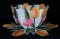 BFC0248 Lace Bowl & doily-Watercolor Tulips