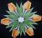 BFC0248 Lace Bowl & doily-Watercolor Tulips