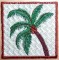 BFC0264 Lace Bowl and Doily-Tropical Palms
