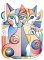 BFC32040 Cats in a Picasso Style