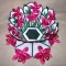 BFC0304 Lace Bowl & Doily  Watercolor Orchids